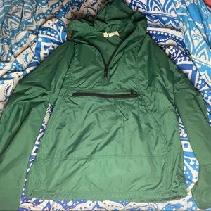 Green windbreaker